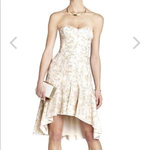 BCBG MAXAZRIA "Bryleigh" Strapless sequined Lace Dress